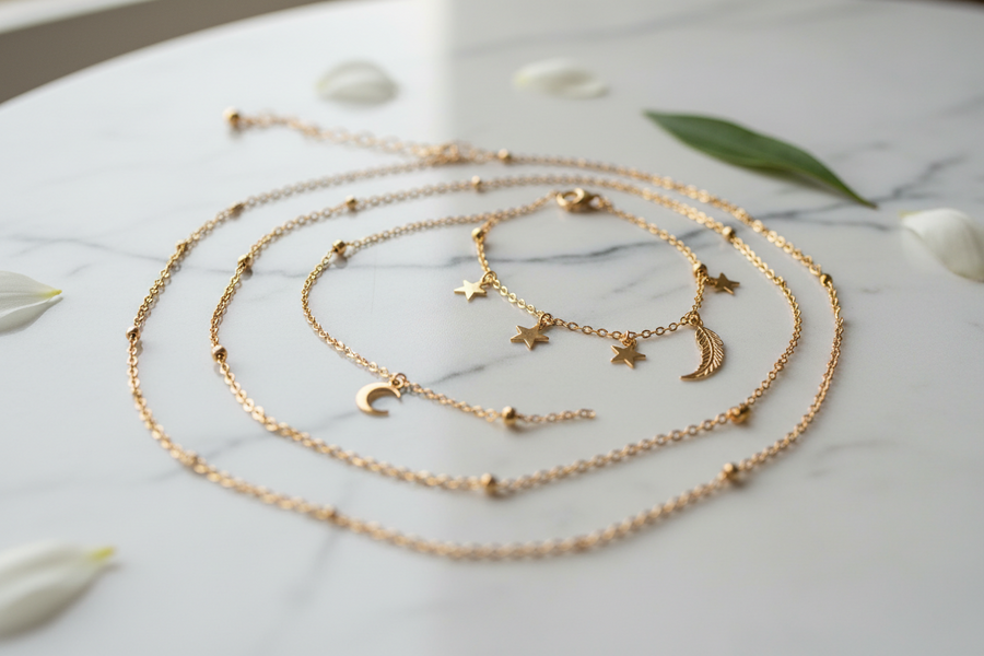 Gold Plated Anklets