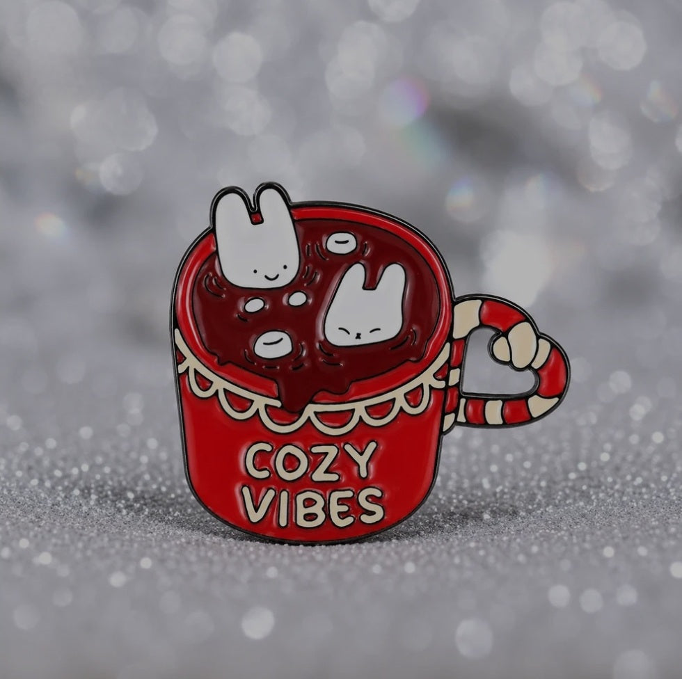 Cat Enamel Brooch Pin - Design 3
