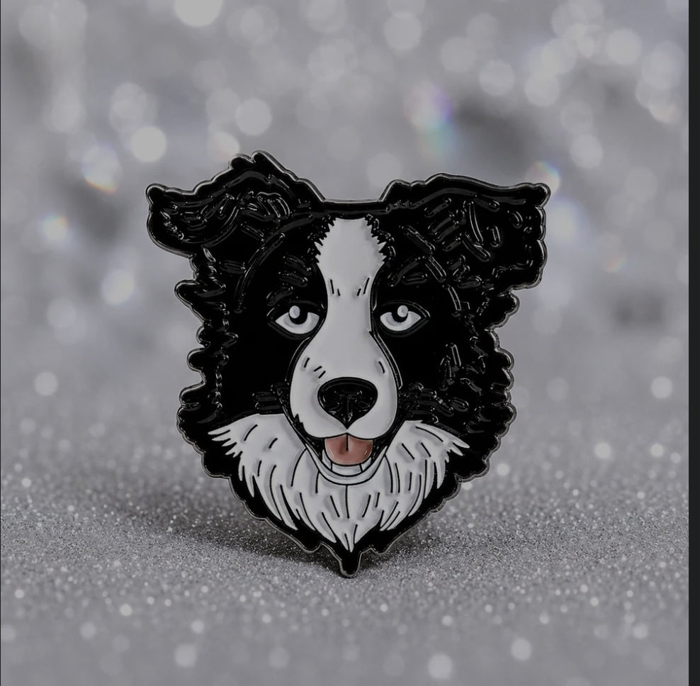 Doggy Enamel Brooch Pin