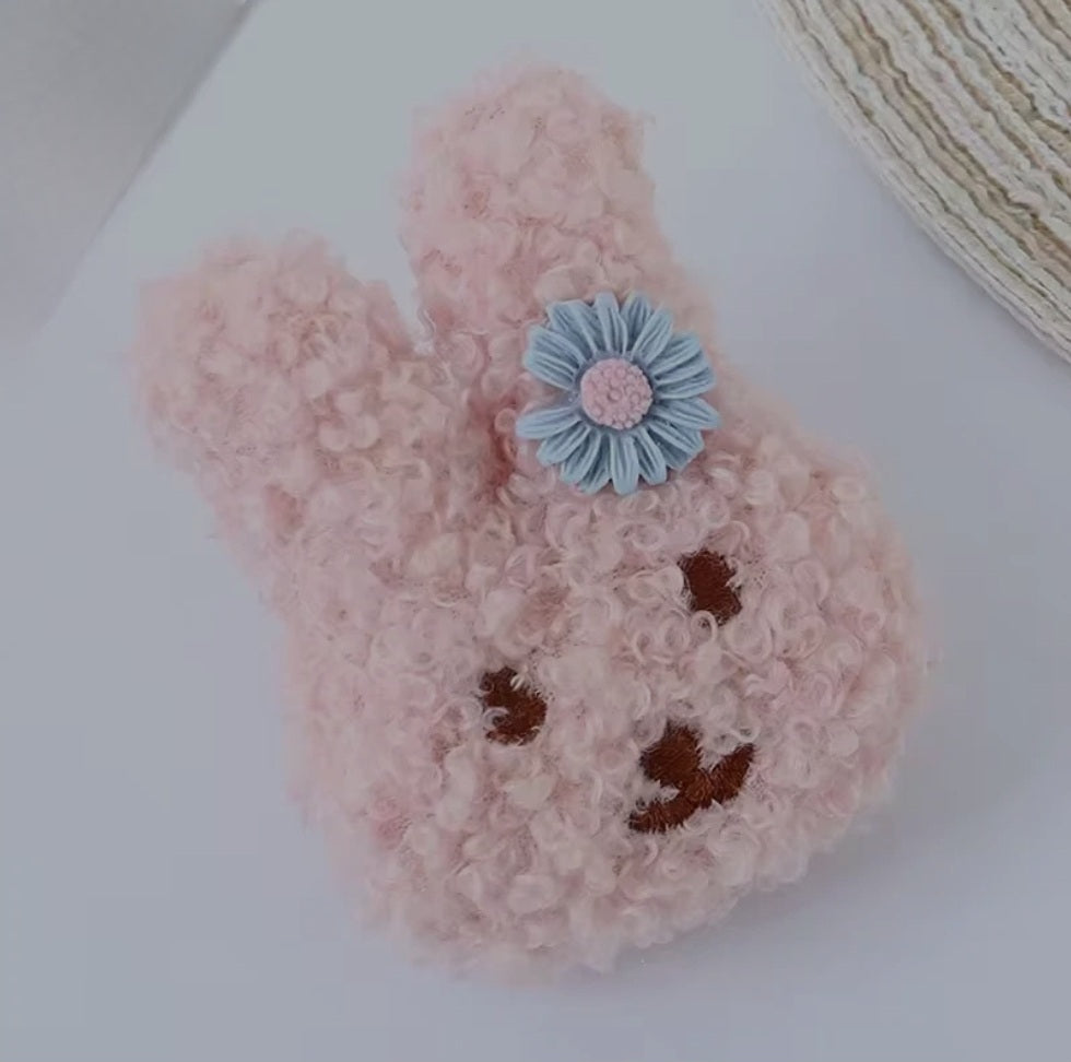 Pink Bunny Enamel Brooch Pin
