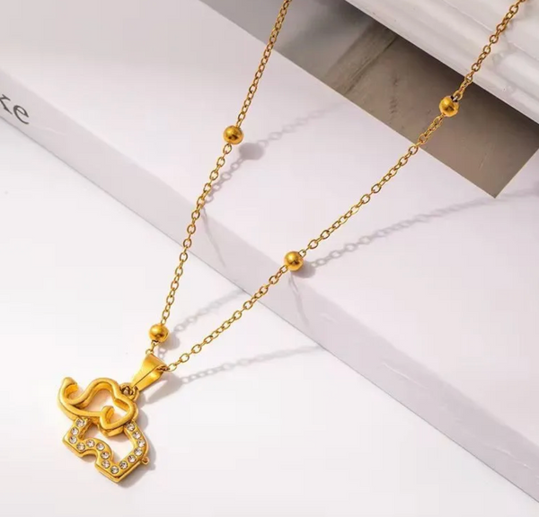 Crystal Bull Head Pendant Necklace