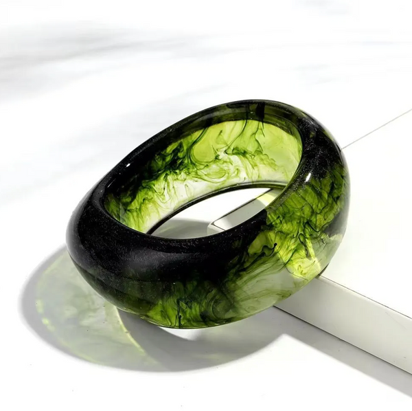 Olive Mist Acrylic Bangle
