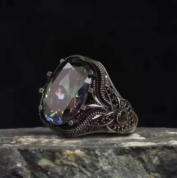 Midnight Majesty Crystal Ring