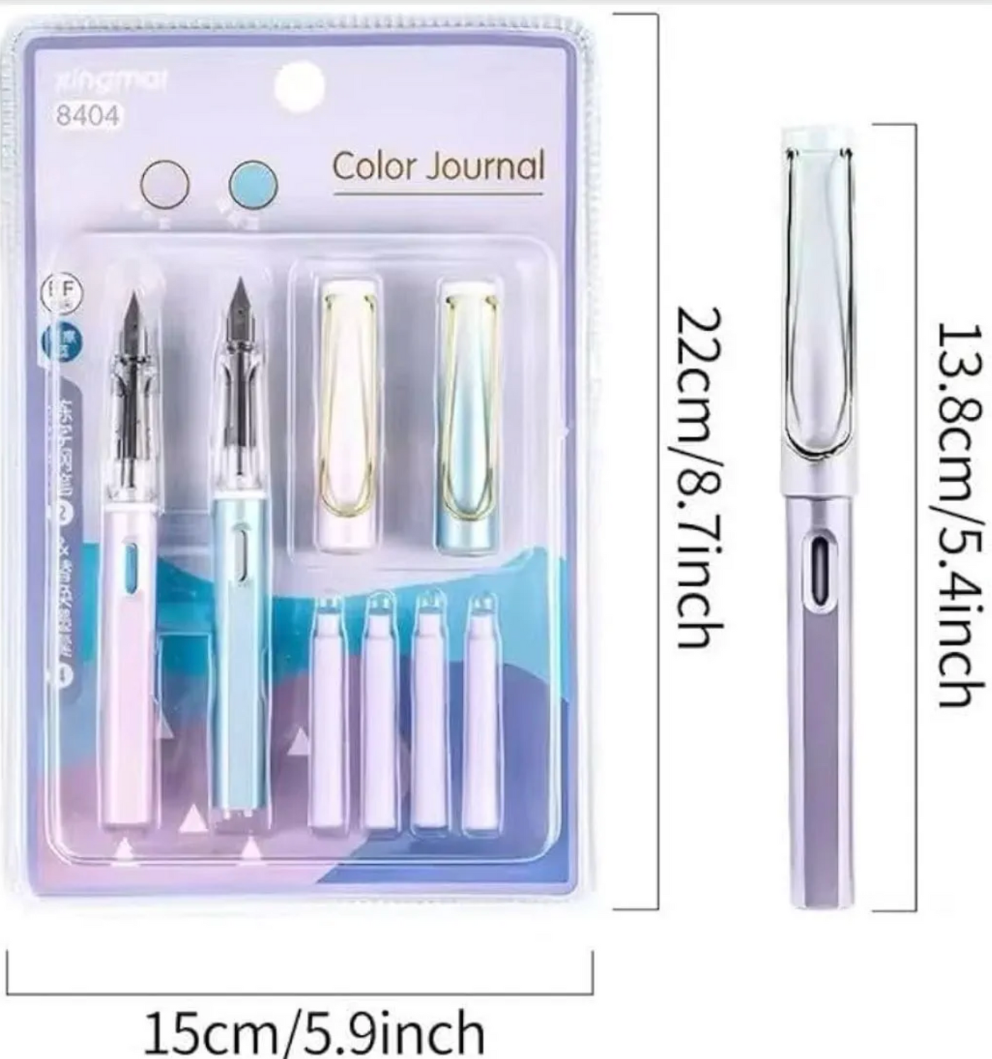 Refillable Fountain Pen with Extra Nibs