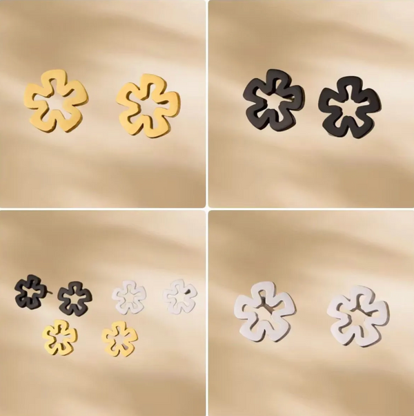 Minimalist Flower Stud Earrings