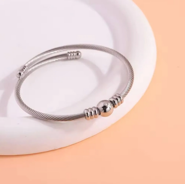 Stainless Steel Twisted Bracelet