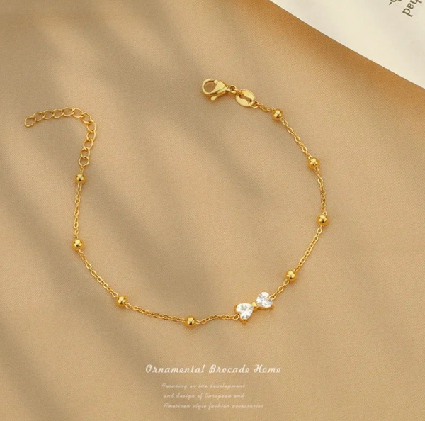 Twin Spark Crystal Bead Bracelet
