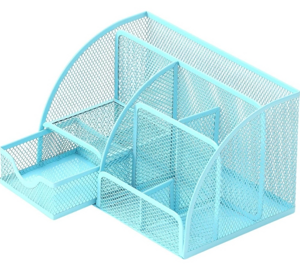 Metal Mesh Desk Organizer with Drawer