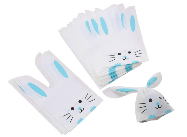 Cute Bunny Rabbit Ear Treat Bags – Reusable Candy & Cookie Gift Bags | Food-Grade Plastic Party Favor Bags