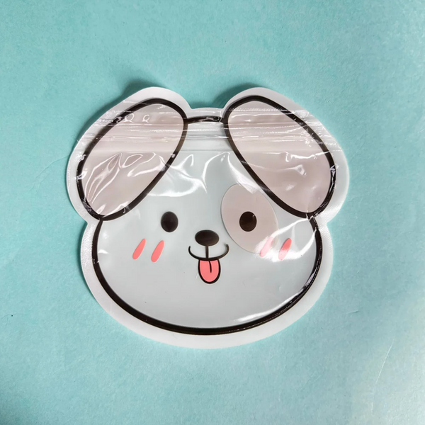Cute Puppy Shaped Zip Lock Pouch (Pack of 5) – Reusable Cartoon Food Storage & Candy Gift Bags | Kawaii Dog Treat Pouches for Snacks, Chocolates & Party Favors