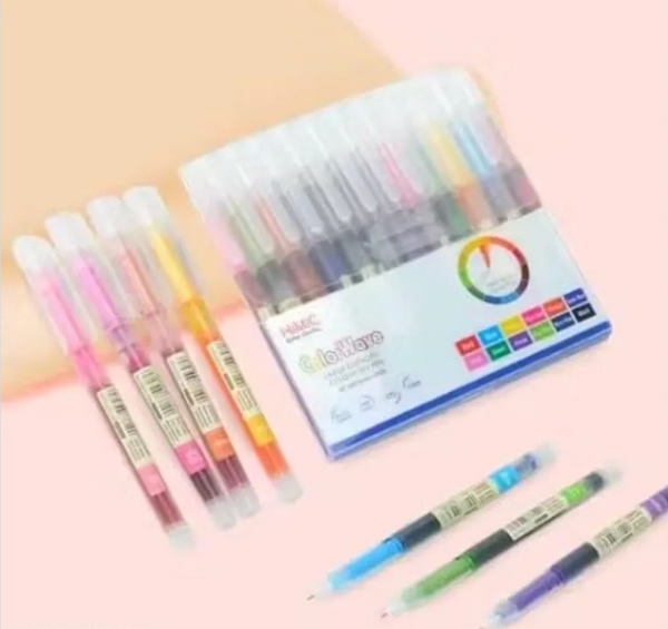 12-Color 0.5mm Fine Tip Gel Pen Set | Smooth Writing Needle Point Roller Pens for Journaling, Note-Taking & DIY Crafts