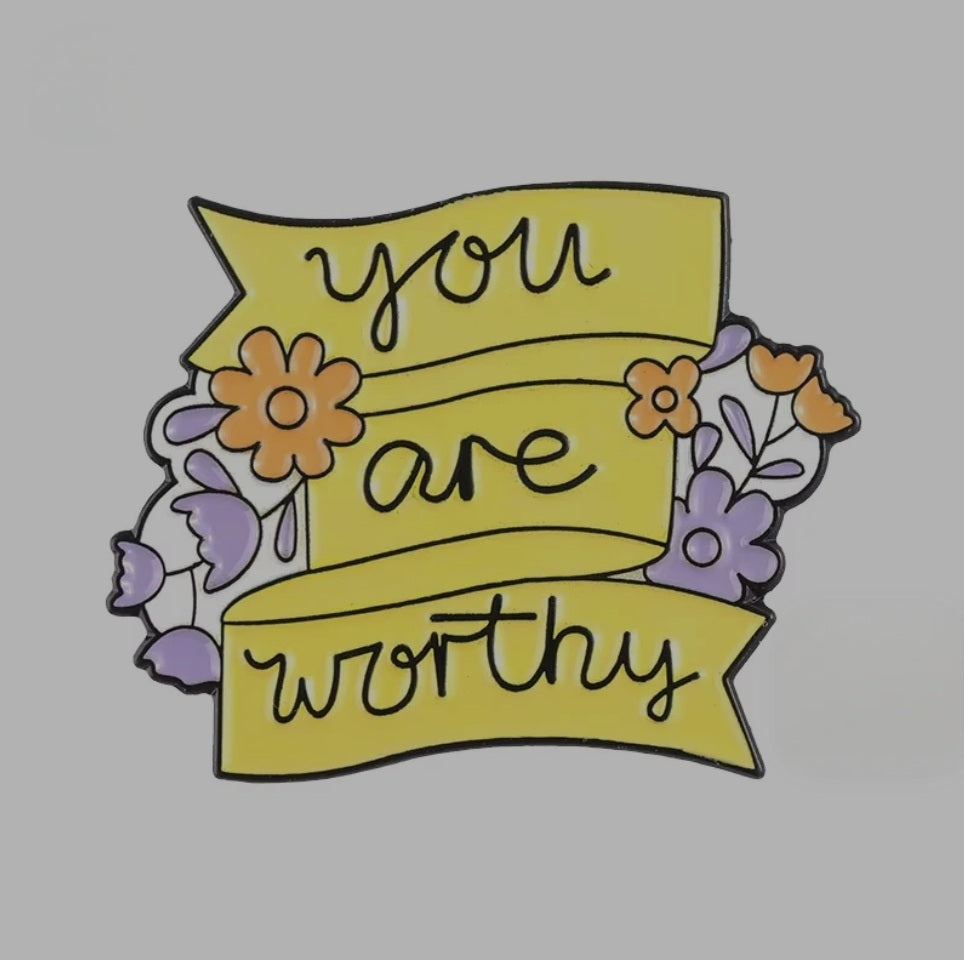 Worthy Enamel Brooch Pin