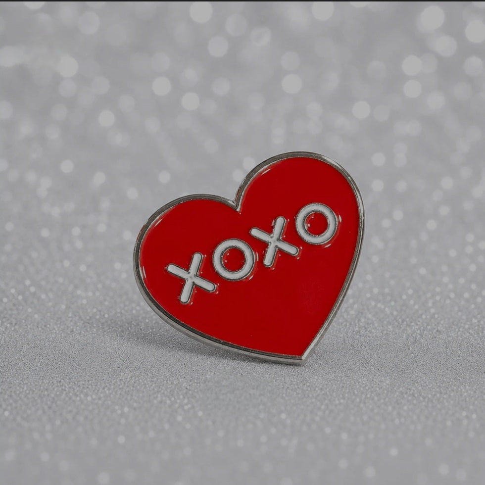 Xoxo Enamel Brooch Pin