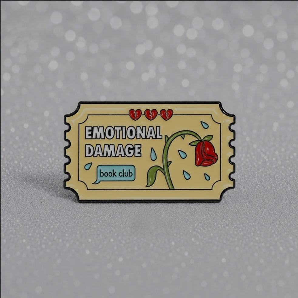 Book Club Enamel Brooch Pin