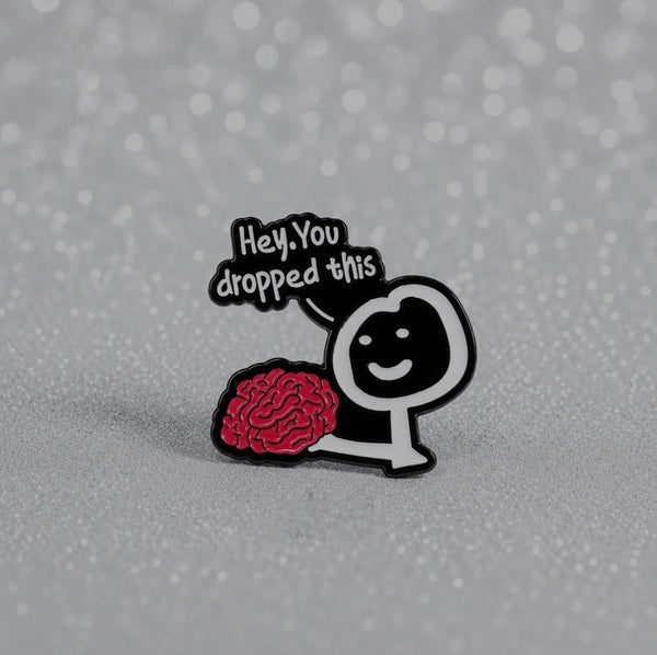 Braindrop Enamel Brooch Pin