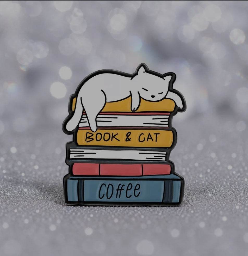 Cat Enamel Brooch Pin - Design 2