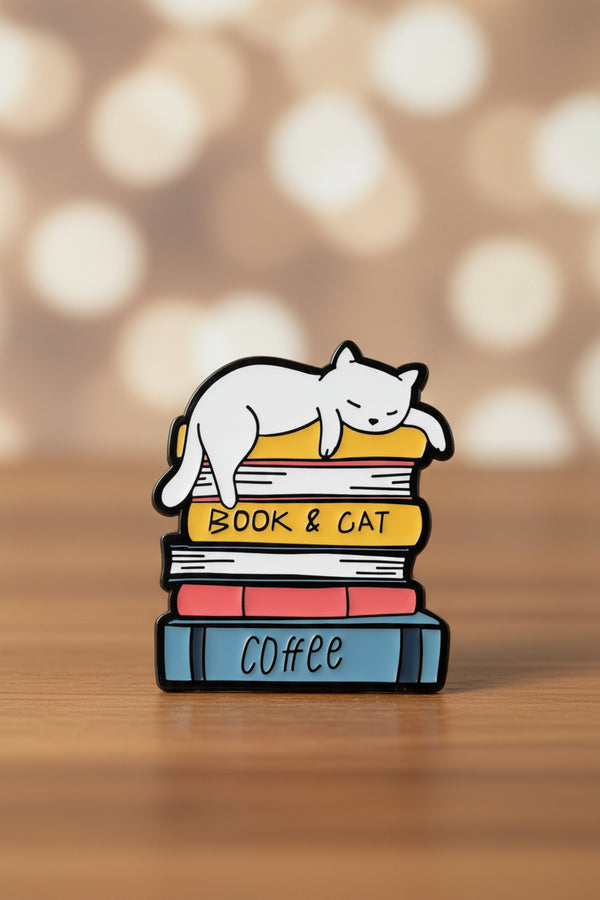 Cat Enamel Brooch Pin - Design 2