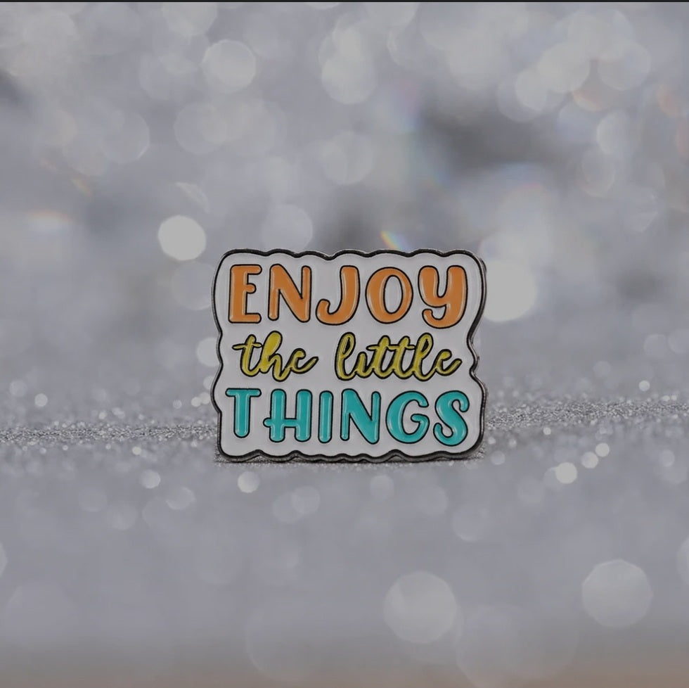 Enjoy Enamel Brooch Pin