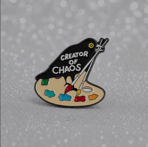 Artist Palette Enamel Brooch Pin