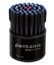 Pentonic 0.7mm Ball Point Pen Tumbler Pack | Black Body | Blue, Black & Red Ink | Pack of 50 Pens