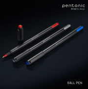 Pentonic 0.7mm Ball Point Pen Tumbler Pack | Black Body | Blue, Black & Red Ink | Pack of 50 Pens
