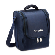 Amazon Brand - Solimo Stainless Steel Lunch Box Set (Office, School & Travel) | 3 Microwavable Containers (250ml, 400ml, 600ml), 750ml Steel Bottle, 100ml Chutney Box, Cutlery & Carry Bag – Blue
