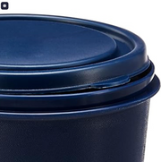 Amazon Brand - Solimo Stainless Steel Lunch Box Set (Office, School & Travel) | 3 Microwavable Containers (250ml, 400ml, 600ml), 750ml Steel Bottle, 100ml Chutney Box, Cutlery & Carry Bag – Blue