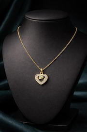 Mairah 18K Gold Plated Heart Pendant Chain for Women