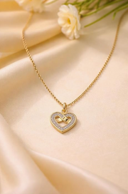 Mairah 18K Gold Plated Heart Pendant Chain for Women