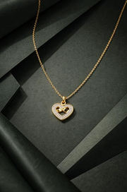 Mairah 18K Gold Plated Heart Pendant Chain for Women