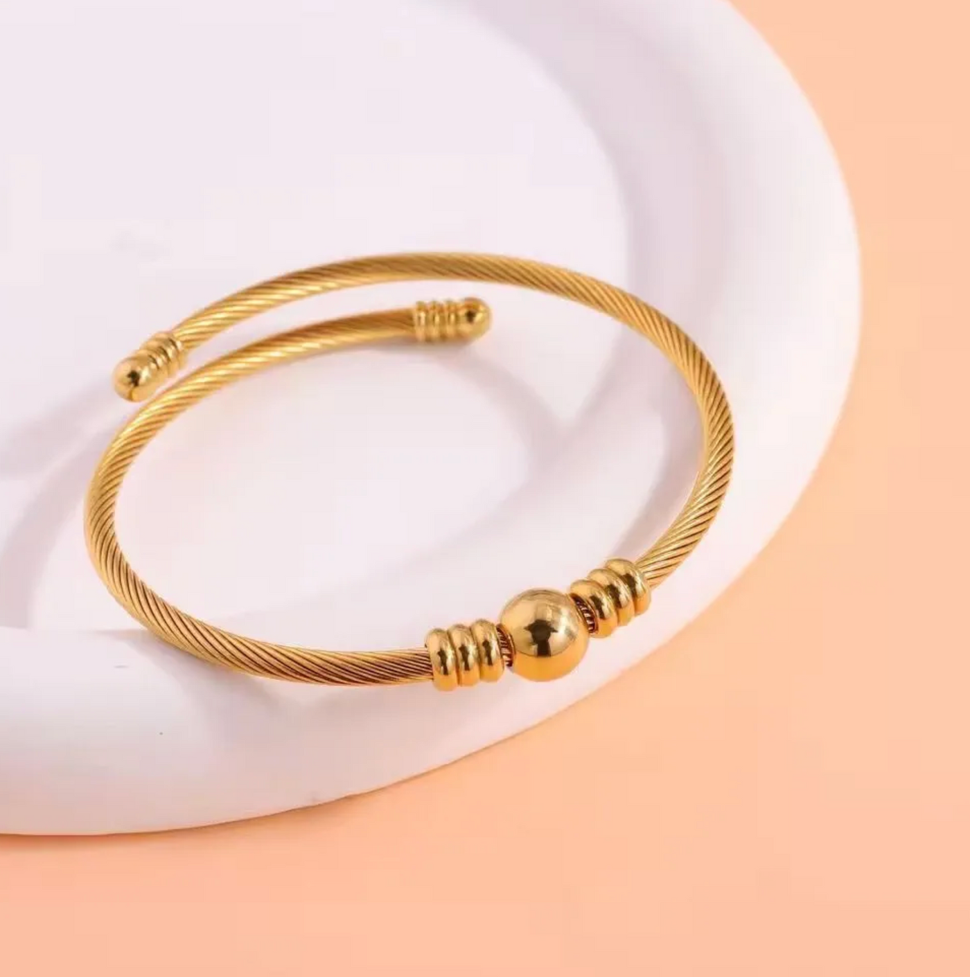 Classic Gold-Plated Twisted Kada