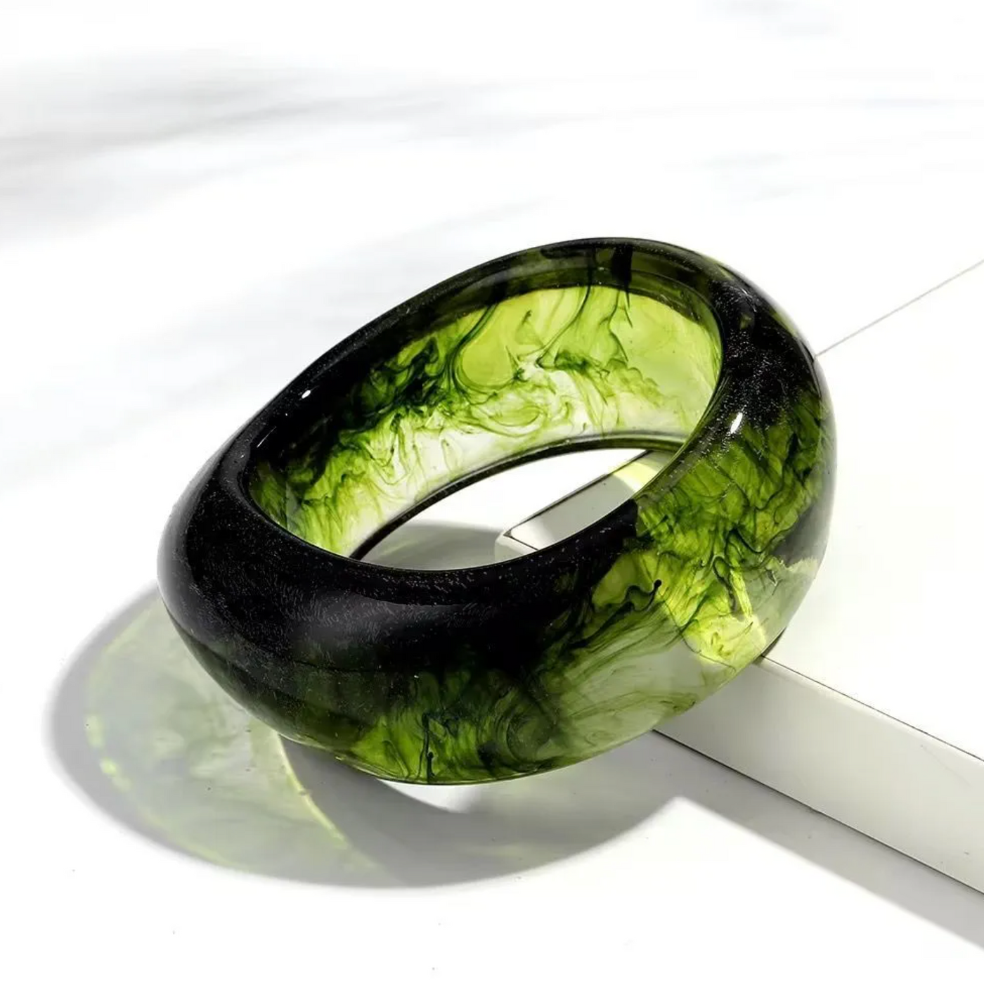 Olive Mist Acrylic Bangle