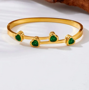 Heart Charm Crystal Kada Bracelet