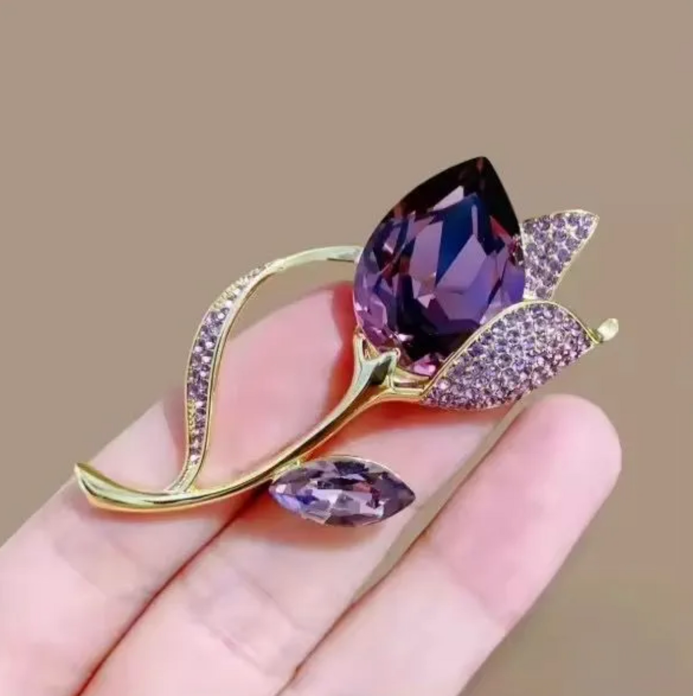 Crystal Blossom Statement Brooch