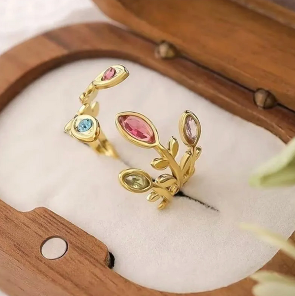 Gold-Tone Nature Wrap Ring