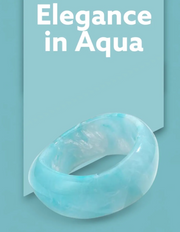 Aqua Glow Resin Statement Bangle
