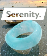 Aqua Glow Resin Statement Bangle