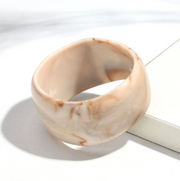 Mocha Marble Statement Bangle
