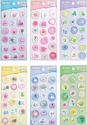 Vintage Floral & Swan Diary Sticker Sheet