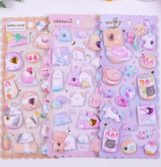 Fluffy Squishy Puffy Sticker Sheet