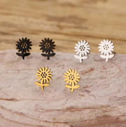 Minimalist Flower Stud Earrings