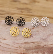 Minimalist Flower Stud Earrings