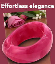 Glossy Pink Acrylic Bracelet