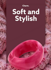 Glossy Pink Acrylic Bracelet