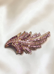 Elegant Feather Statement Brooch
