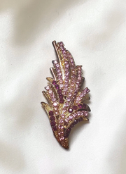 Elegant Feather Statement Brooch