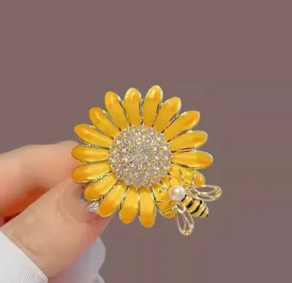 Sunflower Blossom Pin Brooch
