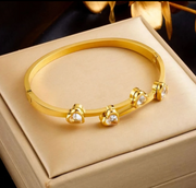 Crystal Heart Openable Kada