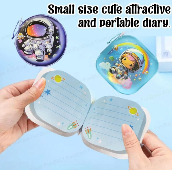 Astronaut Pocket Mini Diary – Cute Space Theme Notebook