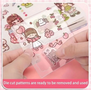 Kawaii Girl Decorative Sticker Pack – Cute Journal & Scrapbook Stickers